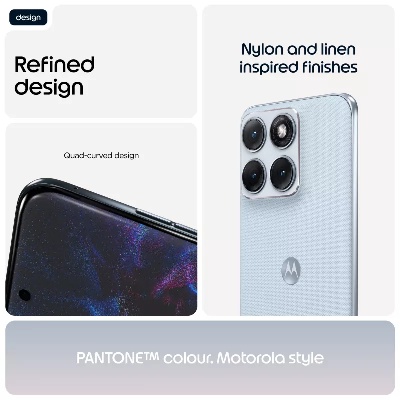 Smartfon Motorola edge 70 fusion — 6,78 cala (17,2 cm) OLED, Snapdragon 7s Gen 3, 12 GB RAM, 256 GB, Dual SIM, 7000 mAh, jasnoniebieski