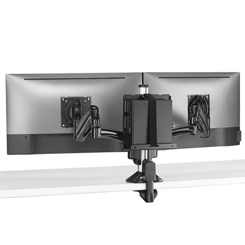 Uchwyt montażowy Chief KRA232B — Uchwyt kolumnowy do thin clienta / PC, stal, czarny, maks. obciążenie 1,36 kg