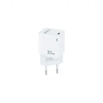 TooQ GAN USB-C/PD Ładowarka sieciowa 30 W, biała, do użytku wewnętrznego, AC, biała
