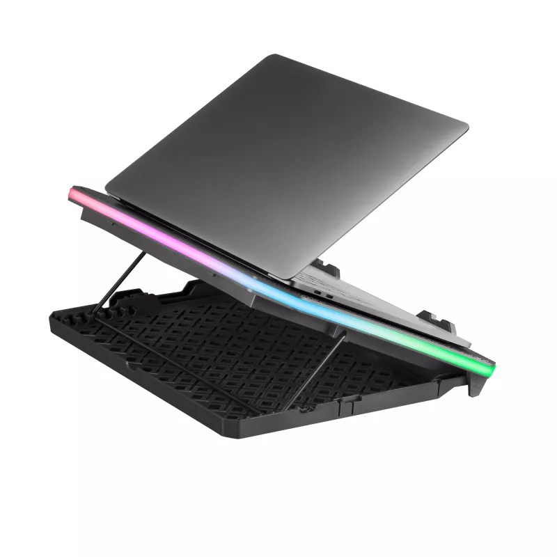 Mars Gaming MNBC6, Podstawa chłodząca + podstawka XL 19'' ARGB, 3 wentylatory, podstawka na smartfon