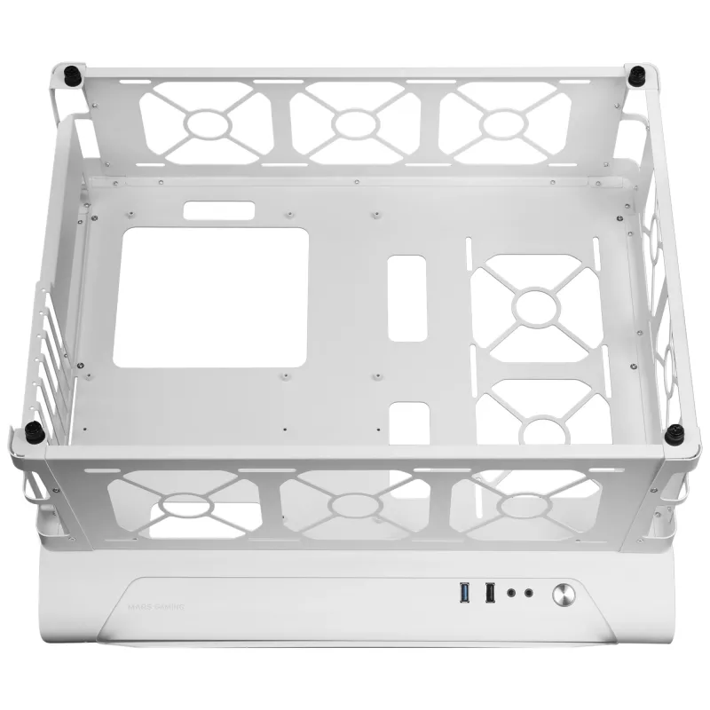 Mars Gaming MCB Biała obudowa PC Gaming ATX XL Custom Premium Edition modułowa konstrukcja z dwiema komorami