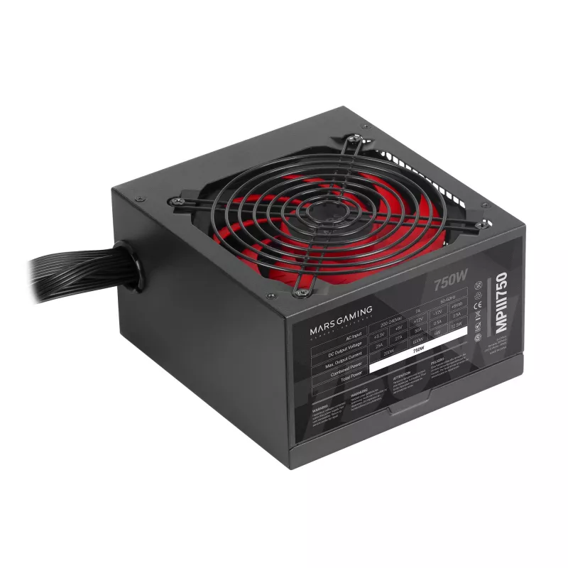 Mars Gaming MPIII750 Zasilacz PC 750W ATX 85% Sprawność 5 Lat Gwarancji