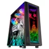 Mars Gaming MC-ART Czarny ATX Gaming PC Case Double Drawable Tempered Glass ARGB 12 Modes 12cm Fan
