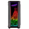 Mars Gaming MC-ART Czarny ATX Gaming PC Case Double Drawable Tempered Glass ARGB 12 Modes 12cm Fan