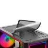 Mars Gaming MC-ART Czarny ATX Gaming PC Case Double Drawable Tempered Glass ARGB 12 Modes 12cm Fan