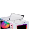 Mars Gaming MC-ART biały ATX obudowa gamingowa PC podwójnie rysowalna szkło hartowane ARGB 12 trybów wentylator 12 cm