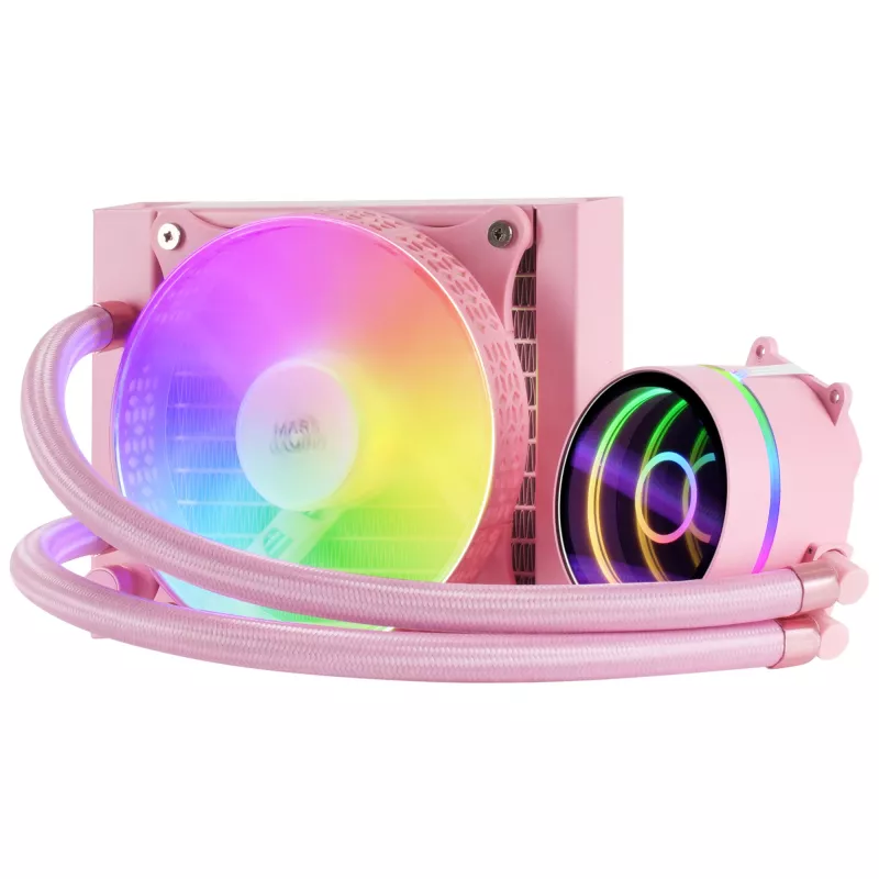 Mars Gaming ML-ONE120 Różowe chłodzenie cieczą CPU TDP 200W Infinity Mirror FRGB Cichy wentylator Uniwersalny multisocket