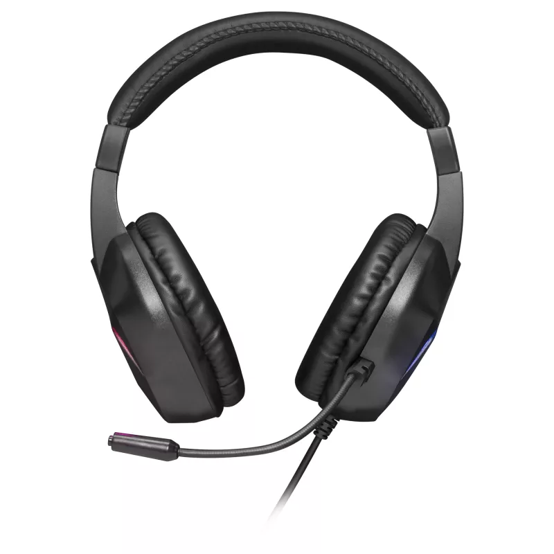 Mars Gaming MH122 Czarny, FRGB Nauszny Zestaw Słuchawkowy Gamingowy z Mikrofonem, Dźwięk HiFi, Redukcja Hałasu, Ultra Lekki, PS4 PS5 Xbox Switch Tablet Windows Mac