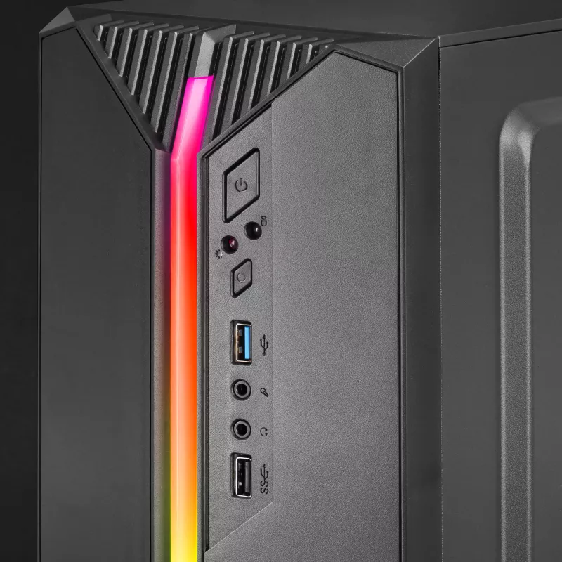 Mars Gaming MC-S1 Czarna Kompaktowa Obudowa Gamingowa Micro-ATX Oświetlenie ARGB 12 Trybów Wentylator FRGB Pełne Okno Boczne