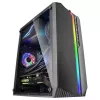 Mars Gaming MC-S1 Czarna Kompaktowa Obudowa Gamingowa Micro-ATX Oświetlenie ARGB 12 Trybów Wentylator FRGB Pełne Okno Boczne