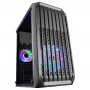 Mars Gaming MC-S2 Czarna Kompaktowa Obudowa Gamingowa Micro-ATX z 2 wentylatorami FRGB Rainbow, przednią kratką i pełnym panelem bocznym