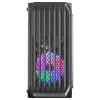 Mars Gaming MC-S2 Czarna Kompaktowa Obudowa Gamingowa Micro-ATX z 2 wentylatorami FRGB Rainbow, przednią kratką i pełnym panelem bocznym