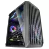 Mars Gaming MC-S2 Czarna Kompaktowa Obudowa Gamingowa Micro-ATX z 2 wentylatorami FRGB Rainbow, przednią kratką i pełnym panelem bocznym