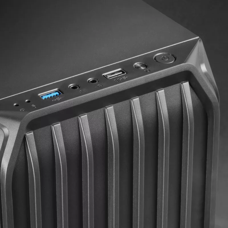 Mars Gaming MC-S2 Czarna Kompaktowa Obudowa Gamingowa Micro-ATX z 2 wentylatorami FRGB Rainbow, przednią kratką i pełnym panelem bocznym