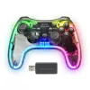 Mars Gaming MGP-24 Bezprzewodowy Gamepad 2.4GPRO Neon RGB Podwójna Wibracja Haptyczna Analogowe Drążki Kontroler dla PC PS3 PS4 XBOX360 Raspberry Pi Mac Android
