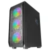Mars Gaming MC-KX Czarna Premiumowa Wieża Gamingowa E-ATX System FREEZER CPU 5 Ultra-cichych Wentylatorów ARGB Kontroler ARGB i Kontroler RF Przód Siatkowy