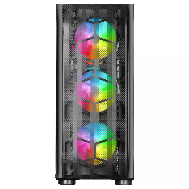 Mars Gaming MC-KX Czarna Premiumowa Wieża Gamingowa E-ATX System FREEZER CPU 5 Ultra-cichych Wentylatorów ARGB Kontroler ARGB i Kontroler RF Przód Siatkowy