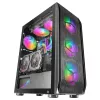 Mars Gaming MC-KX Czarna Premiumowa Wieża Gamingowa E-ATX System FREEZER CPU 5 Ultra-cichych Wentylatorów ARGB Kontroler ARGB i Kontroler RF Przód Siatkowy