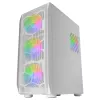 Mars Gaming MC-KX biały Premium E-ATX Gaming Tower FREEZER CPU System 5 Ultra-quiet ARGB Fans ARGB kontroler and RF kontroler Mesh Front