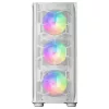 Mars Gaming MC-KX biały Premium E-ATX Gaming Tower FREEZER CPU System 5 Ultra-quiet ARGB Fans ARGB kontroler and RF kontroler Mesh Front