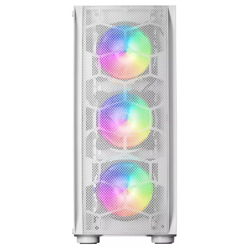Mars Gaming MC-KX biały Premium E-ATX Gaming Tower FREEZER CPU System 5 Ultra-quiet ARGB Fans ARGB kontroler and RF kontroler Mesh Front