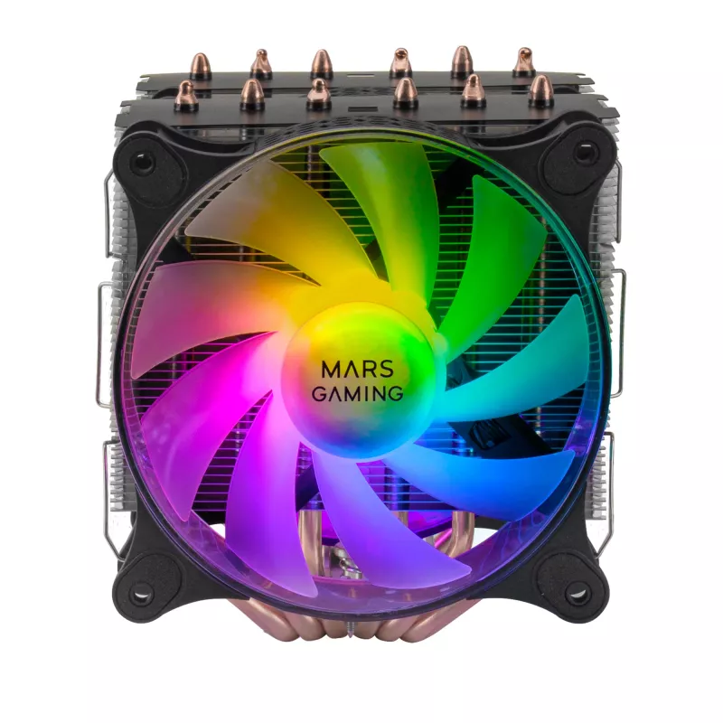 Mars Gaming MCPU-XT Czarny CPU Heatsink Dual Tower Cooling 6 HCT Heatpipes TDP 300W 2 ARGB PWM 12cm Fans