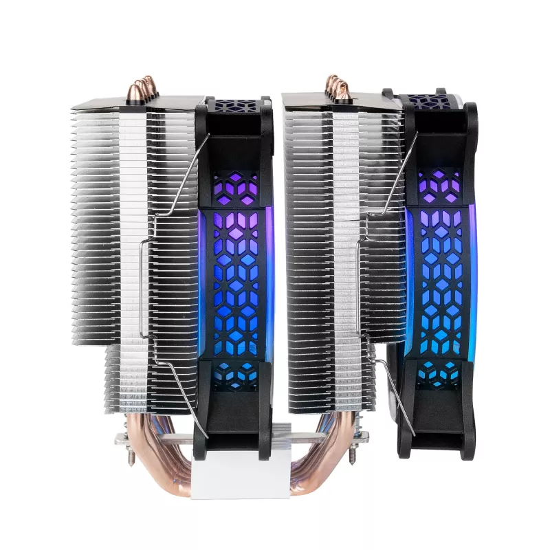 Mars Gaming MCPU-XT Czarny CPU Heatsink Dual Tower Cooling 6 HCT Heatpipes TDP 300W 2 ARGB PWM 12cm Fans