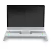 Mars Gaming MGS-ONE Biały Chroma RGB Stojak pod monitor Regulowany rozmiar Uchwyt na smartfon i tablet Przedni port USB 2.0
