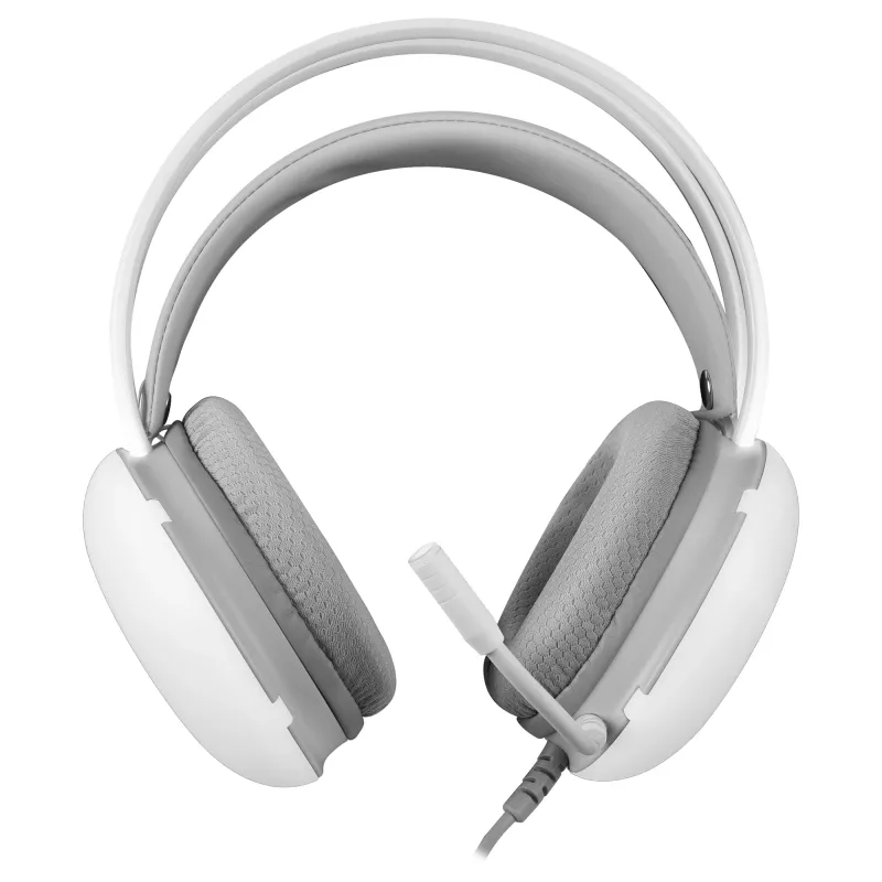 Mars Gaming MH-GLOW biały 360° Full Chroma RGB Flow Headset Noise Cancelling Microphone Ultra-Lightweight Design Memory-Foam Earpads Universal Compatibility