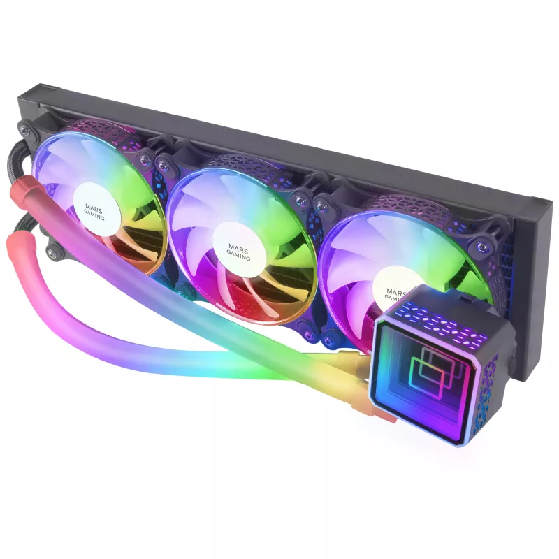 Mars Gaming ML-ULTRA360 Czarny Chłodzenie cieczą CPU TDP 650W Lustro nieskończoności 3 ciche wentylatory FDB ARGB Rurki ARGB Uniwersalny wielogniazdowy