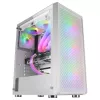 Mars Gaming MC-F biały, ATX Gaming Semitower, Pełne okno z hartowanego szkła, Panel przedni Metal-Mesh, 4x wentylatory ARGB 120 mm