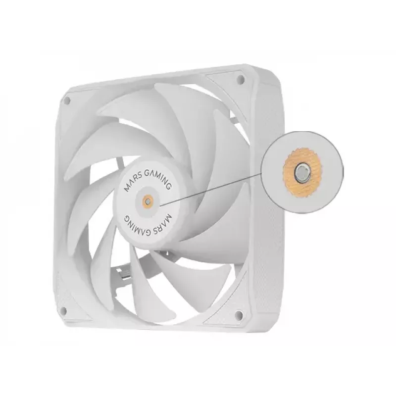 Mars Gaming MF-NCLX2W Wentylator do obudowy komputera 12 cm Biały 2 szt.