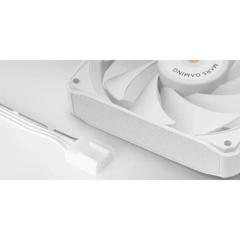Mars Gaming MF-NCLX2W Wentylator do obudowy komputera 12 cm Biały 2 szt.