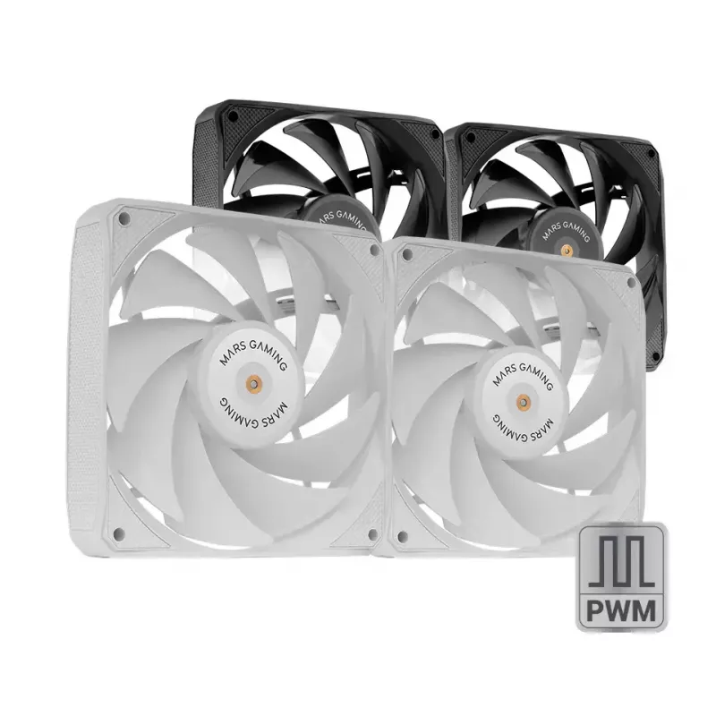 Mars Gaming MF-NCLX2W Wentylator do obudowy komputera 12 cm Biały 2 szt.