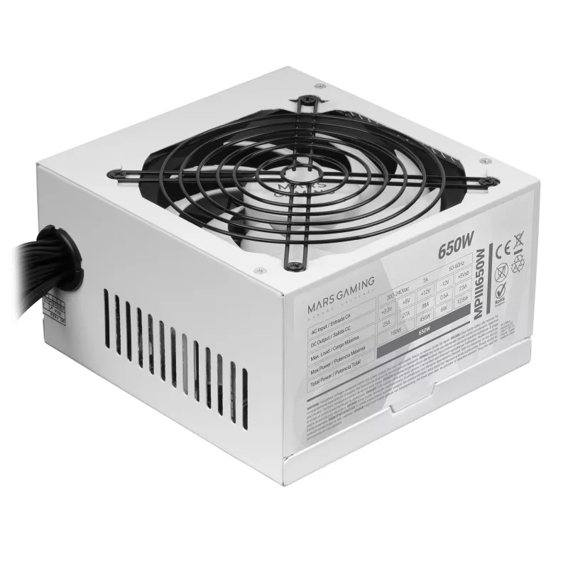Zasilacz Mars Gaming MPIII650 650 W 20+4-pin ATX ATX Biały