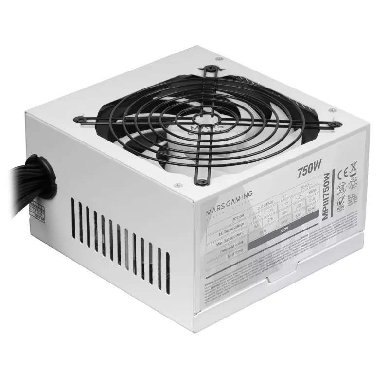 Mars Gaming MPIII750W zasilacz 750 W 20+4 pin ATX ATX Biały