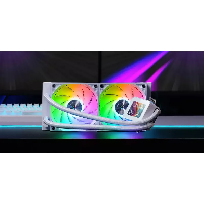Mars Gaming ML-VISION240W AIO płynny cooler CPU, 240 mm, RGB, biały