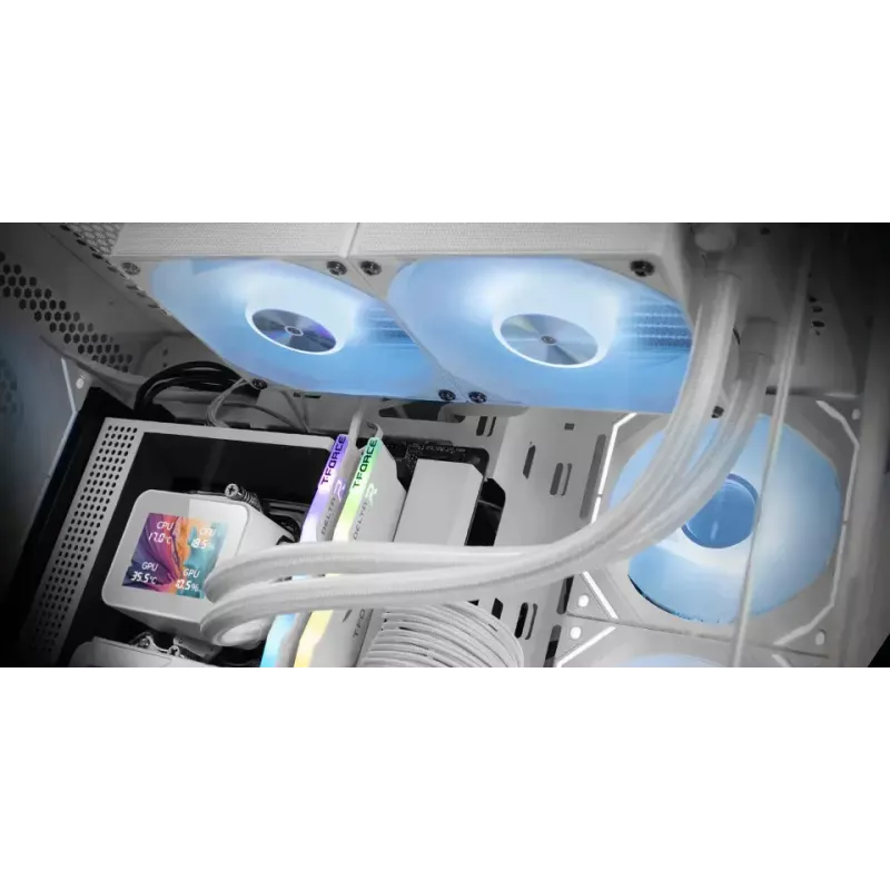 Mars Gaming ML-VISION240W AIO płynny cooler CPU, 240 mm, RGB, biały