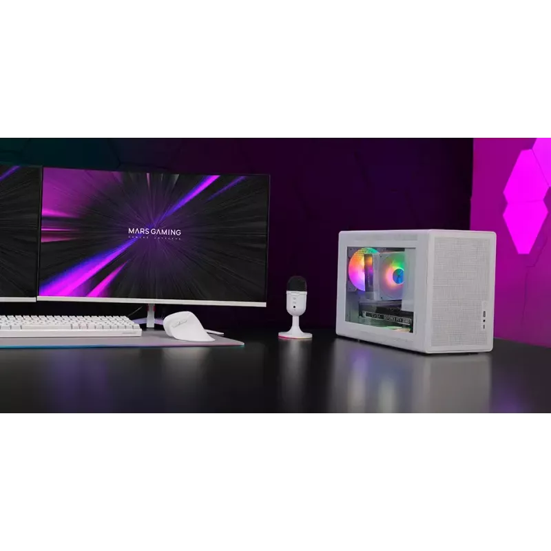 Obudowa komputerowa Mars Gaming MCXPSW mATX Biała