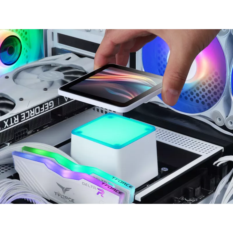 Mars Gaming ML-VISIONPRO240W Chłodzenie cieczą typu all-in-one do procesora 12 cm Biały 1 szt.