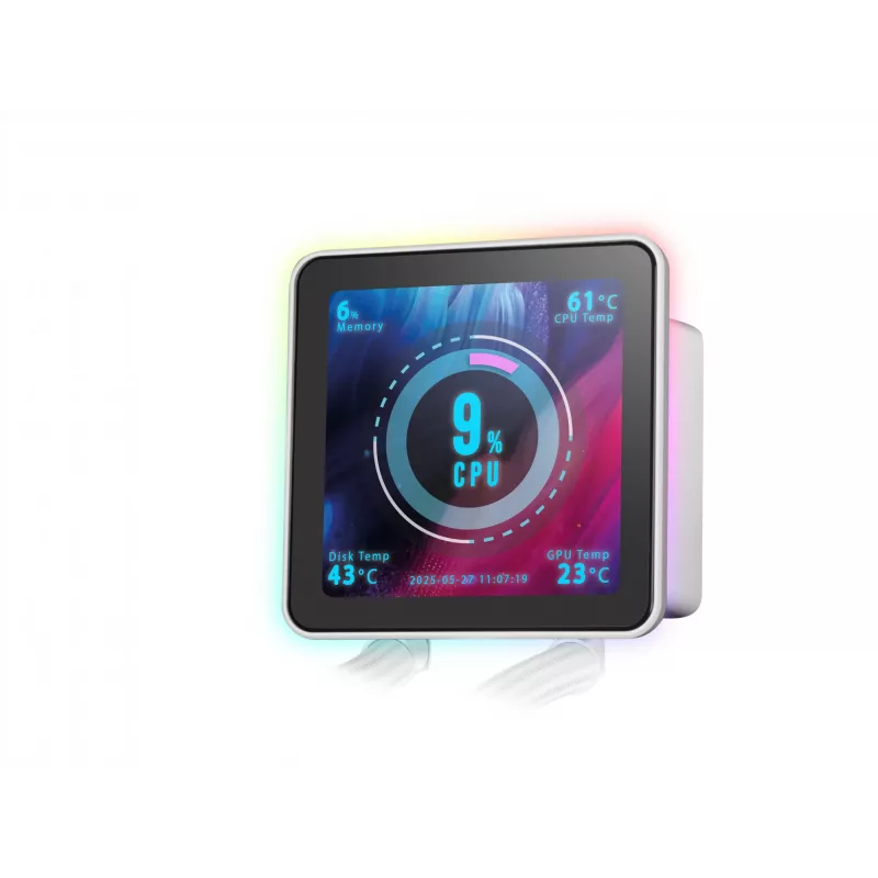 Mars Gaming ML-VISIONPRO240W Chłodzenie cieczą typu all-in-one do procesora 12 cm Biały 1 szt.