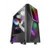 Mars Gaming MC777, Obudowa komputera ATX, Oświetlenie ARGB, Czarna, PC, Czarny, ATX, micro ATX, Mini-ITX, Niebieski, Zielony, Czerwony, 15,8 cm, 31,8 cm