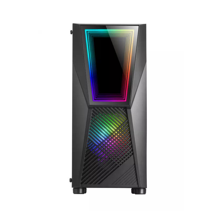 Mars Gaming MC777, Obudowa komputera ATX, Oświetlenie ARGB, Czarna, PC, Czarny, ATX, micro ATX, Mini-ITX, Niebieski, Zielony, Czerwony, 15,8 cm, 31,8 cm