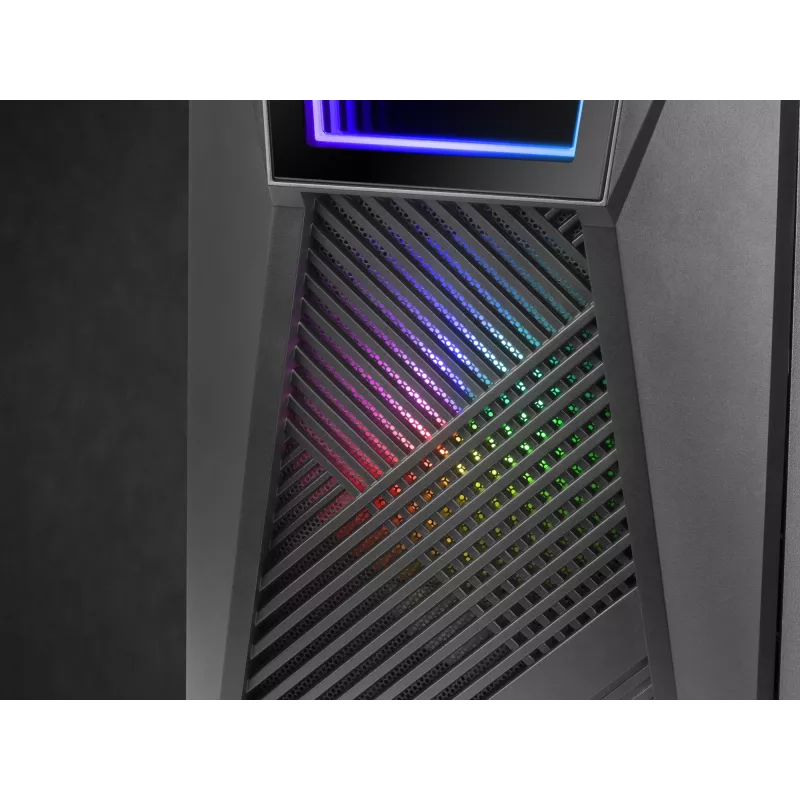 Mars Gaming MC777, Obudowa komputera ATX, Oświetlenie ARGB, Czarna, PC, Czarny, ATX, micro ATX, Mini-ITX, Niebieski, Zielony, Czerwony, 15,8 cm, 31,8 cm
