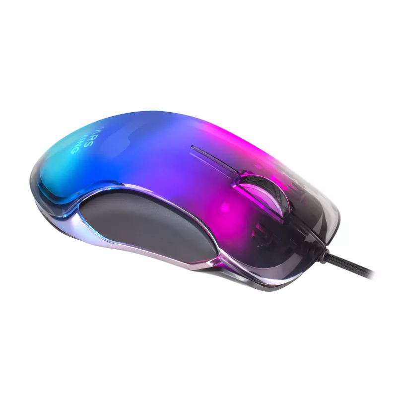Mars Gaming MMGLOW mysz gamingowa RGB Chroma-Glow wykończenie lustrzane 12800 DPI czarna