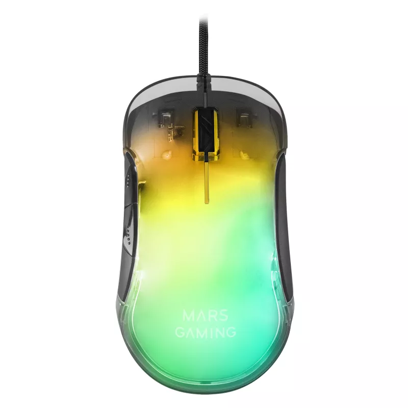 Mars Gaming MMGLOW mysz gamingowa RGB Chroma-Glow wykończenie lustrzane 12800 DPI czarna