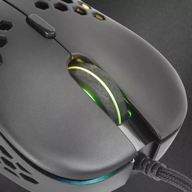 Mars Gaming MM55 Czarna Mysz Gamingowa RGB Chroma Ultra-lekka 55g 12800 DPI Przełączniki Mechaniczne HUANO