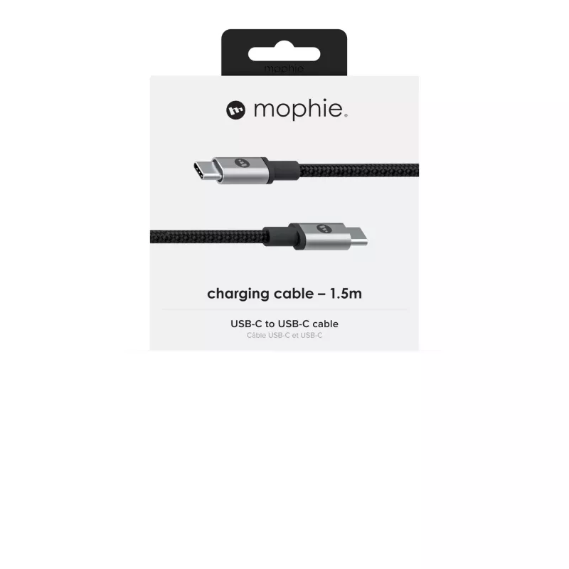 Mophie kabel do ładowania i synchronizacji – USB-C do USB-C (3.1) 1,5 m – czarny