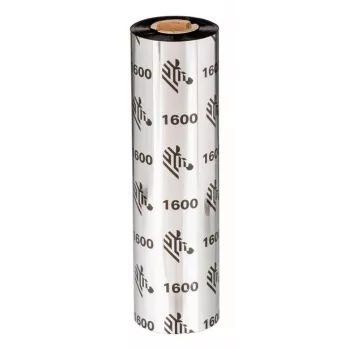 Taśma termotransferowa woskowa Zebra 1600 Wax 450 m czarna