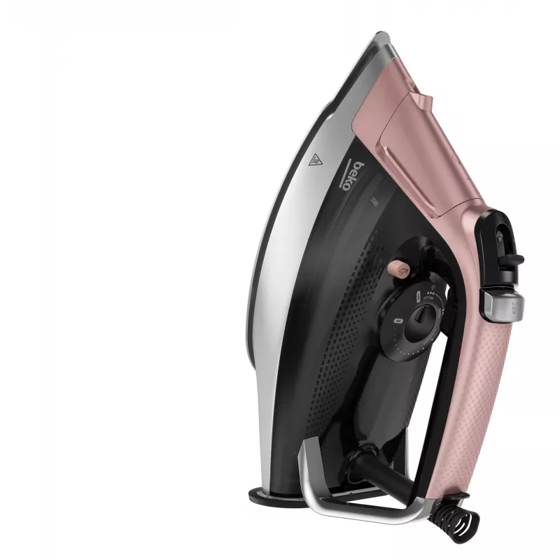 Żelazko Beko SIM8130P Żelazko parowe SoftGlide 3000 W Różowe, Białe